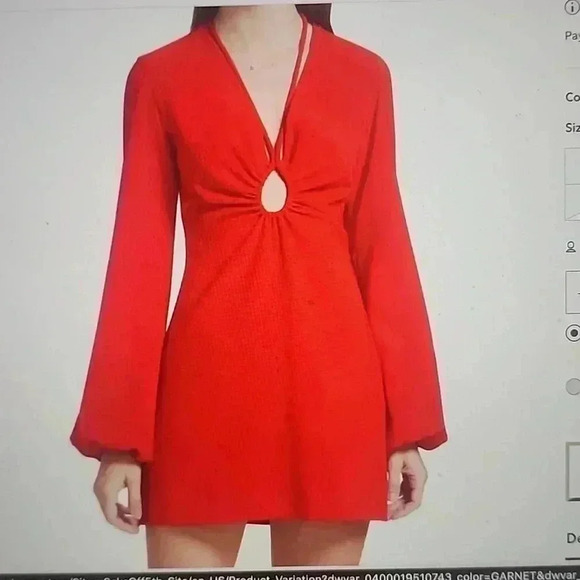 A.L.C  LESLIE CUT OUT V NECK MINI DRESS SIZE 4 - Picture 1 of 4